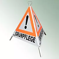 Warnpyramide Baumpflege, 70 cm Seitenlänge