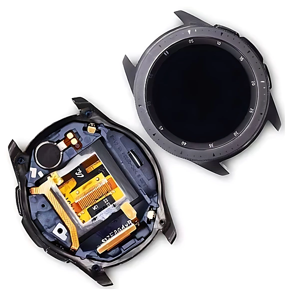 Samsung Galaxy Watch 42mm (R810) - Replacement AMOLED Touch Screen Assembly With Chassis & Buttons - Midnight Black - Original
