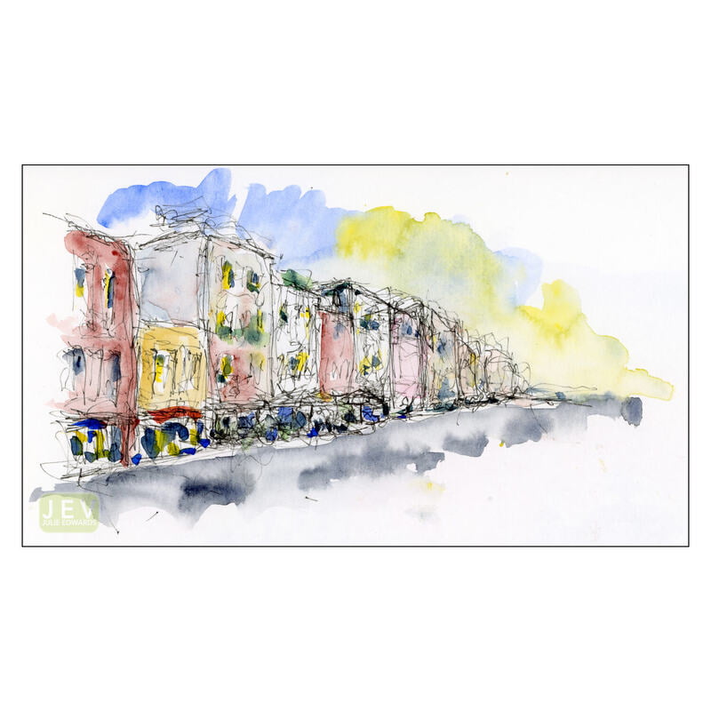 Venice Watercolour Print - Via Giuseppe Garibaldi 1 Venice Watercolour Print - Via Giuseppe Garibaldi 1