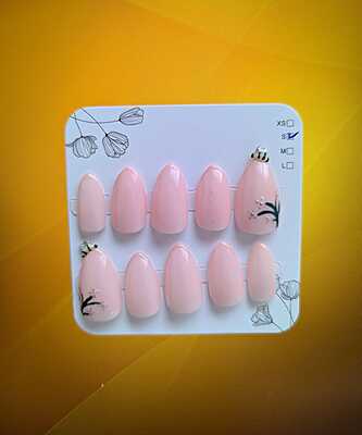 Light Baby Pink Springtime Floral with 3D Bees