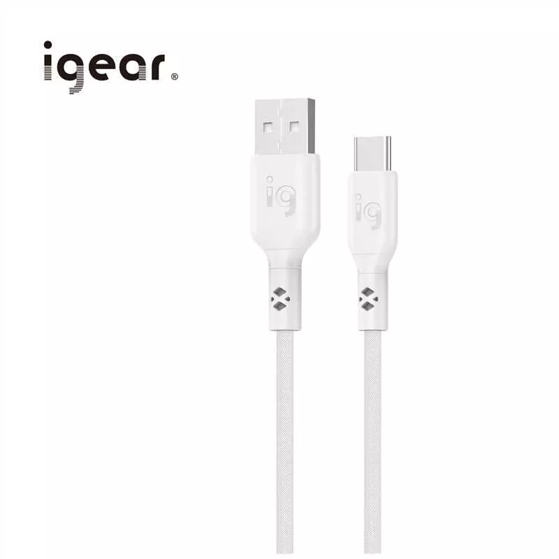 iGear Type C 3M 60W PVC Silicone Cable - White