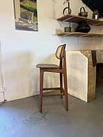 Titus Counter Stool Tobacco Stain-Floor stock