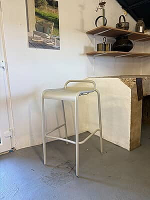 Luxembourg Bar Stool Clay Grey-Floor stock