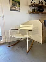 Surprising Rocking Chair Cotton White-Floor Stock Surprising Rocking Chair Cotton White-Floor Stock