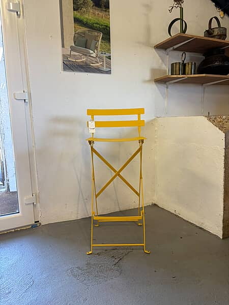 Bistro Foldable Bar Chair Honey-Floor Stock Bistro Foldable Bar Chair Honey-Floor Stock