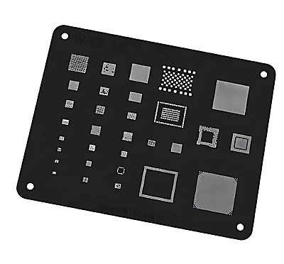 iPad 6th Gen (2018) - Air 2 - Mini 4 - Wylie BGA Square Hole Reballing Stencil - Black