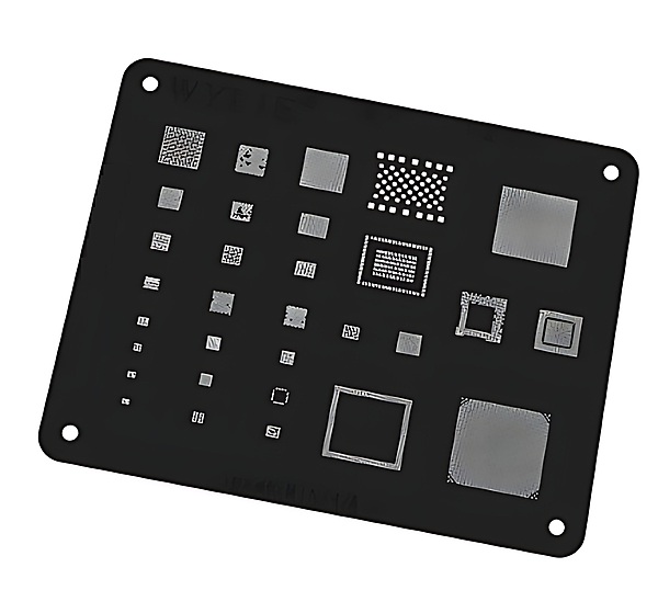 iPad 6th Gen (2018) - Air 2 - Mini 4 - Wylie BGA Square Hole Reballing Stencil - Black