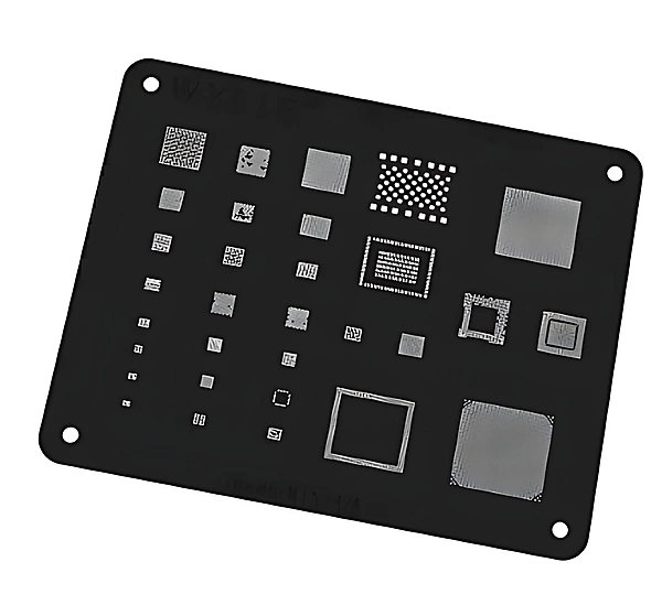 iPad 6th Gen (2018) - Air 2 - Mini 4 - Wylie BGA Square Hole Reballing Stencil - Black