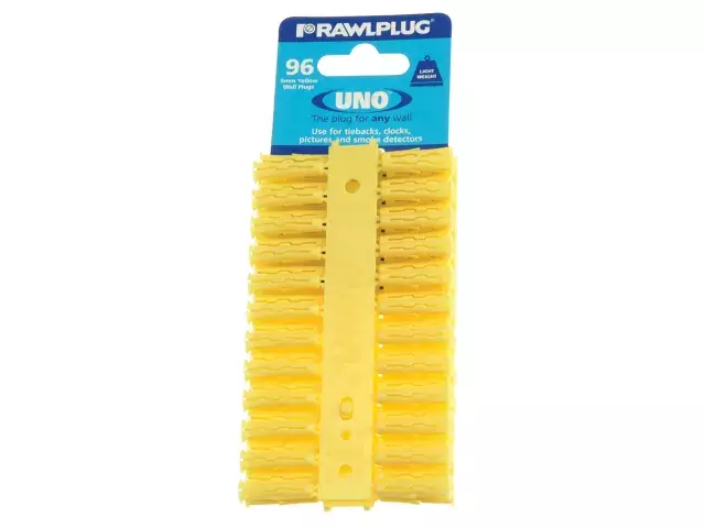 JCP Yellow Expansion Wall Plugs 5 x 24mm