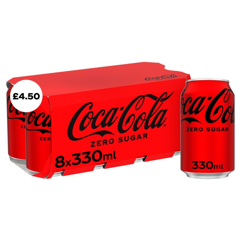 Coca-Cola Zero Sugar 8 x 330ml PM £4.50