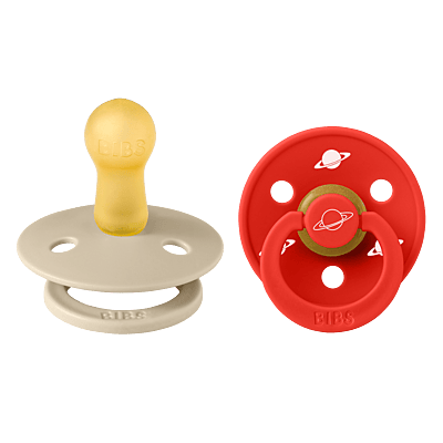BIBS x Planet Nusa Pacifier  Colour 2 PACK Latex Size 2 Vanilla Mix
