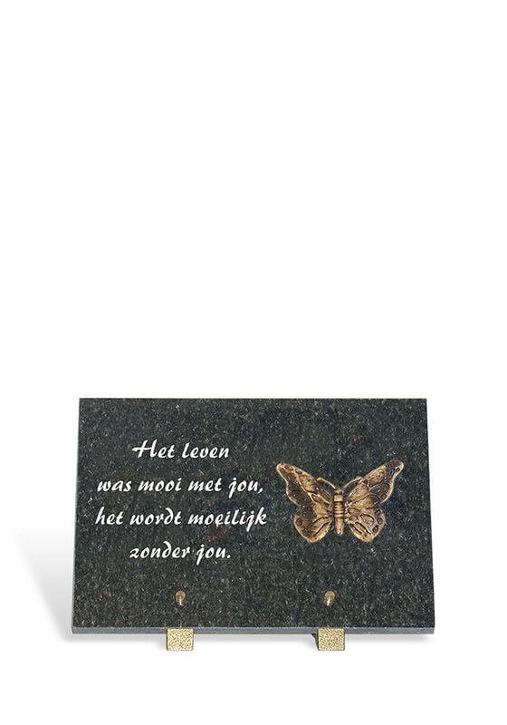 Granieten gedenkplaatje Granieten gedenkplaatje