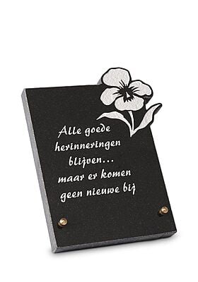 Gedenksteen tekst en tekening lelie Gedenksteen tekst en tekening lelie