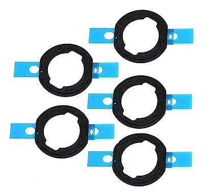 For iPad Mini 2 3 Air 2 - (5 Pack) Home Button Rubber Spacer Seal With Adhesive