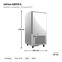 Abatidor de temperatura 10 niveles GN 1/1 Infrico IABT10 1L – medidas