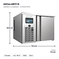 Abatidor de temperatura 3 niveles GN 1/1 Infrico ABT3 1S – medidas