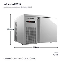Abatidor de temperatura 3 niveles GN 1/1 Infrico IABT3 1S – medidas