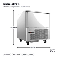 Abatidor de temperatura 5 niveles GN 1/1 Infrico IABT5 1L – medidas