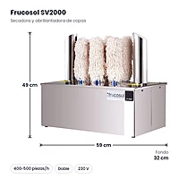 Abrillantadora de copas doble Frucosol SV2000 – medidas