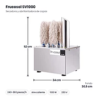 Abrillantadora de copas Frucosol SV1000 – medidas