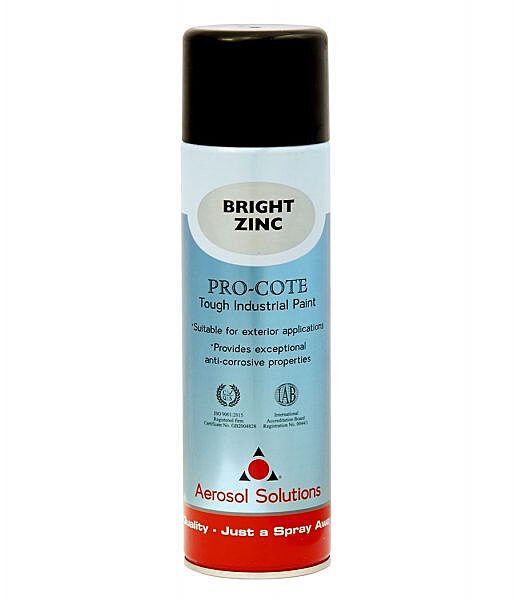Aerosol Solution Pro-cote Bright Zinc Paint
