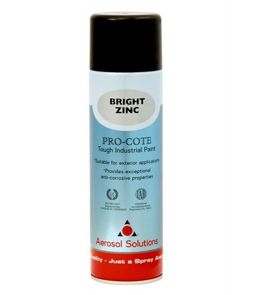 Aerosol Solution Pro-cote Bright Zinc Paint
