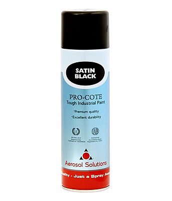 Aerosol Solutions Pro-Cote Satin Black Paint