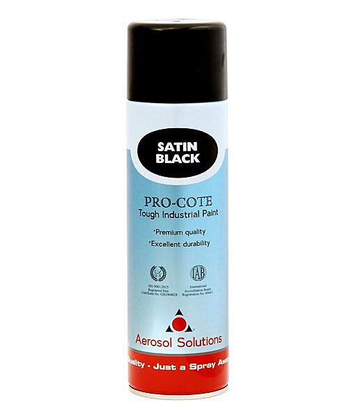 Aerosol Solutions Pro-Cote Satin Black Paint