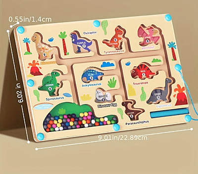 Монтесори Дървена Магнитна Игра - Лабиринт Монтесори Дървена Магнитна Игра - Лабиринт