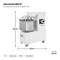 Amasadora de espiral 10 L Savemah IBM 10 – medidas