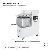 Medidas Savemah IBM 20: 38.5 x 67 x 72.5 cm