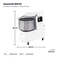 Amasadora de espiral 48 L Savemah IBM 50 – medidas