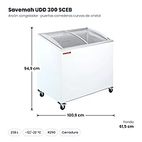 Medidas Savemah UDD 300 SCEB: 100.9 x 61.5 x 94.9 cm