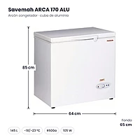Medidas Savemah ARCA 170 ALU: 64 x 65 x 85 cm