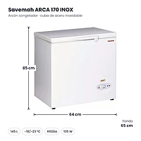 Medidas Savemah ARCA 170 INOX: 64 x 65 x 85 cm