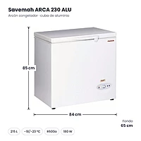 Medidas Savemah ARCA 230 ALU: 84 x 65 x 85 cm