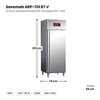 Medidas Savemah ARP-701 BT V: 74 x 99 x 201 cm