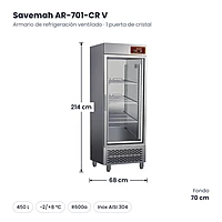 Medidas Savemah AR-701-CR V: 68 x 70 x 214 cm