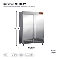 Medidas Savemah AR-1402 V: 137.3 x 70 x 214 cm