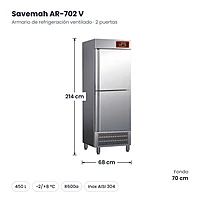 Medidas Savemah AR-702 V: 68 x 70 x 214 cm