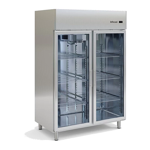 Armario de refrigeración GN 2/1 2 puertas de cristal 1.280 L Infrico IAG 1402 CR