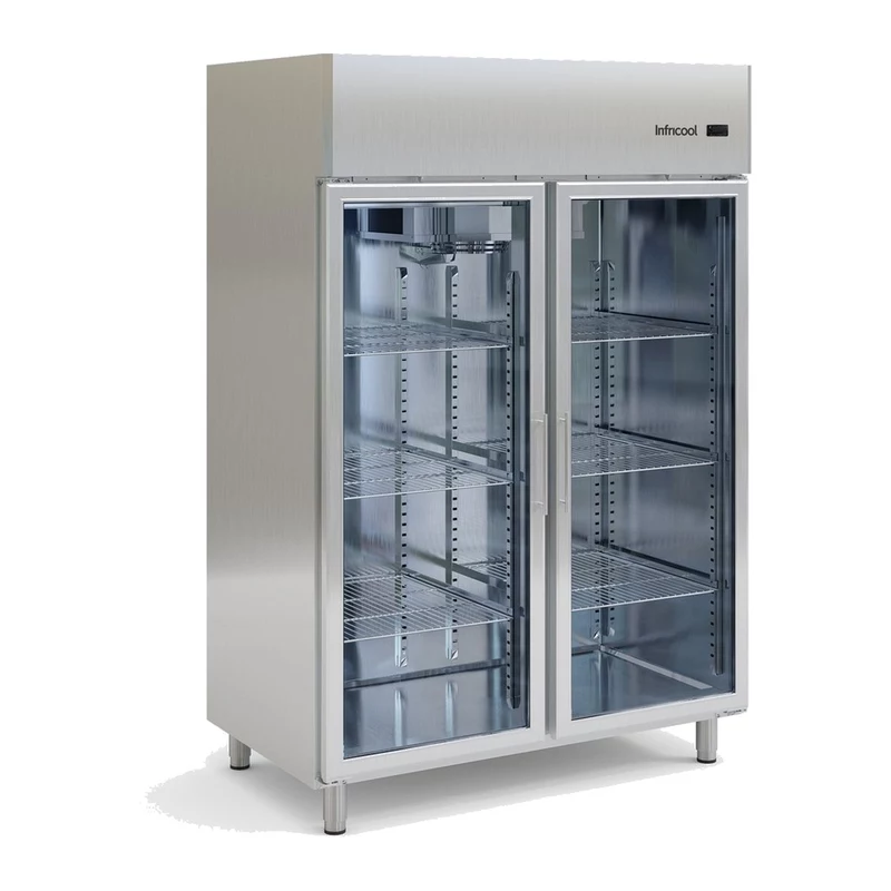 Armario de refrigeración GN 2/1 2 puertas de cristal 1.280 L Infrico IAG 1402 CR