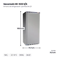 Medidas Savemah HR-500 S/S: 77.7 x 71.5 x 189.5 cm
