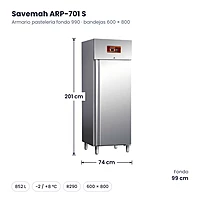 Medidas Savemah ARP-701 S: 74 x 99 x 201 cm