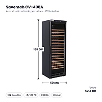 Medidas Savemah CV-408A: 60 x 60.3 x 186 cm