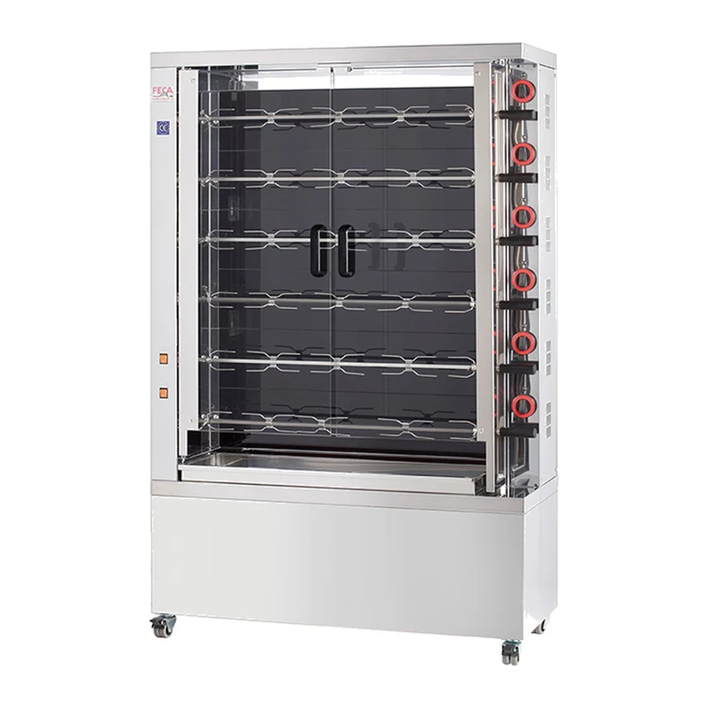 Asador de pollos vitrocerámico Feca 630 EKO-V 6 espadas