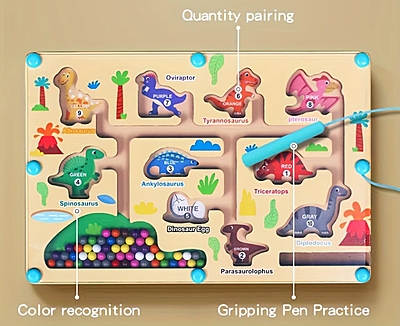 Монтесори Дървена Магнитна Игра - Лабиринт Монтесори Дървена Магнитна Игра - Лабиринт