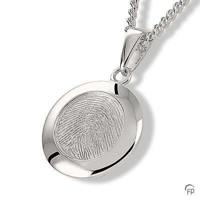 Hanger met fingerprint 925 zilver