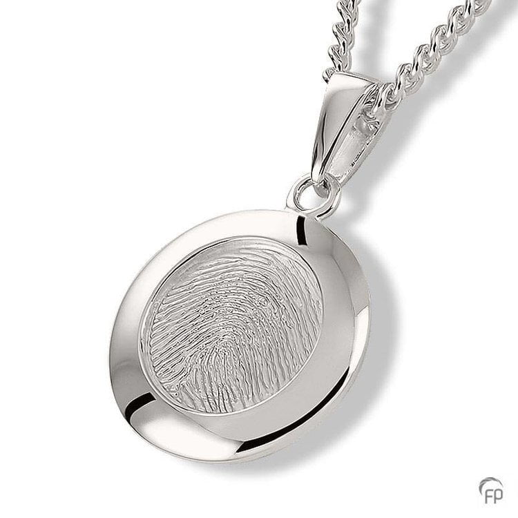 Hanger met fingerprint 925 zilver