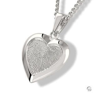 Hanger met fingerprint zilver925 hart